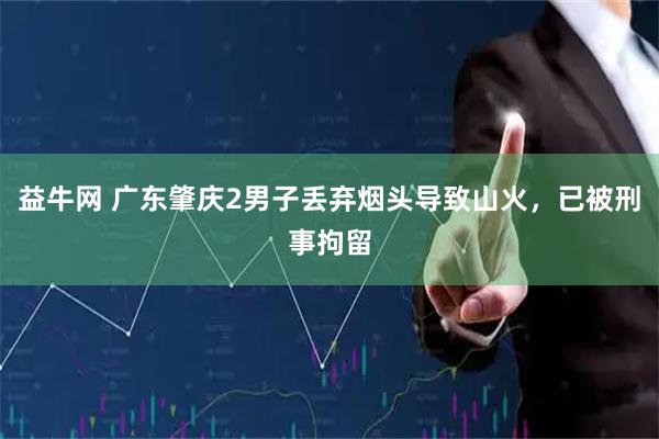 益牛网 广东肇庆2男子丢弃烟头导致山火，已被刑事拘留