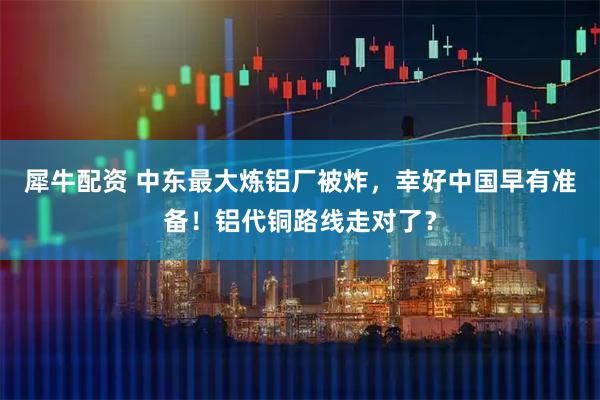 犀牛配资 中东最大炼铝厂被炸，幸好中国早有准备！铝代铜路线走对了？