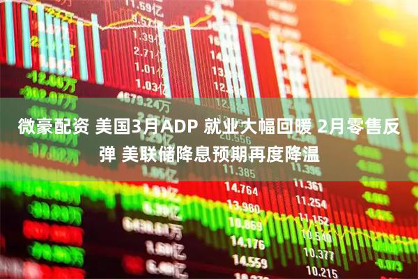 微豪配资 美国3月ADP 就业大幅回暖 2月零售反弹 美联储降息预期再度降温