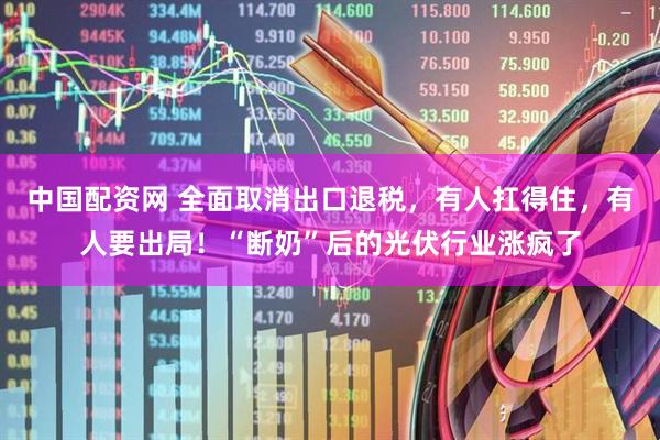 中国配资网 全面取消出口退税，有人扛得住，有人要出局！“断奶”后的光伏行业涨疯了